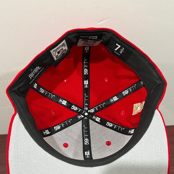 New Era x Just Don, 59Fifty Fitted Hat, Philadelphia Phillies, Red - Picture 6 of 12